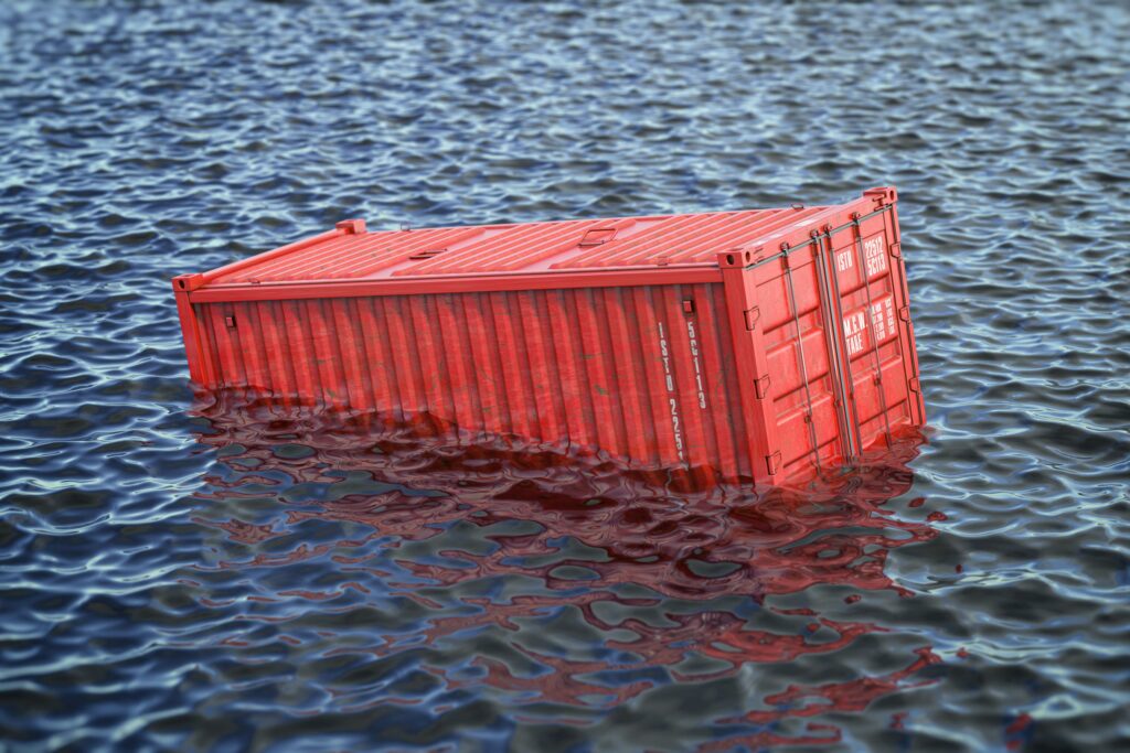 WCL container cargo lost on the high seas